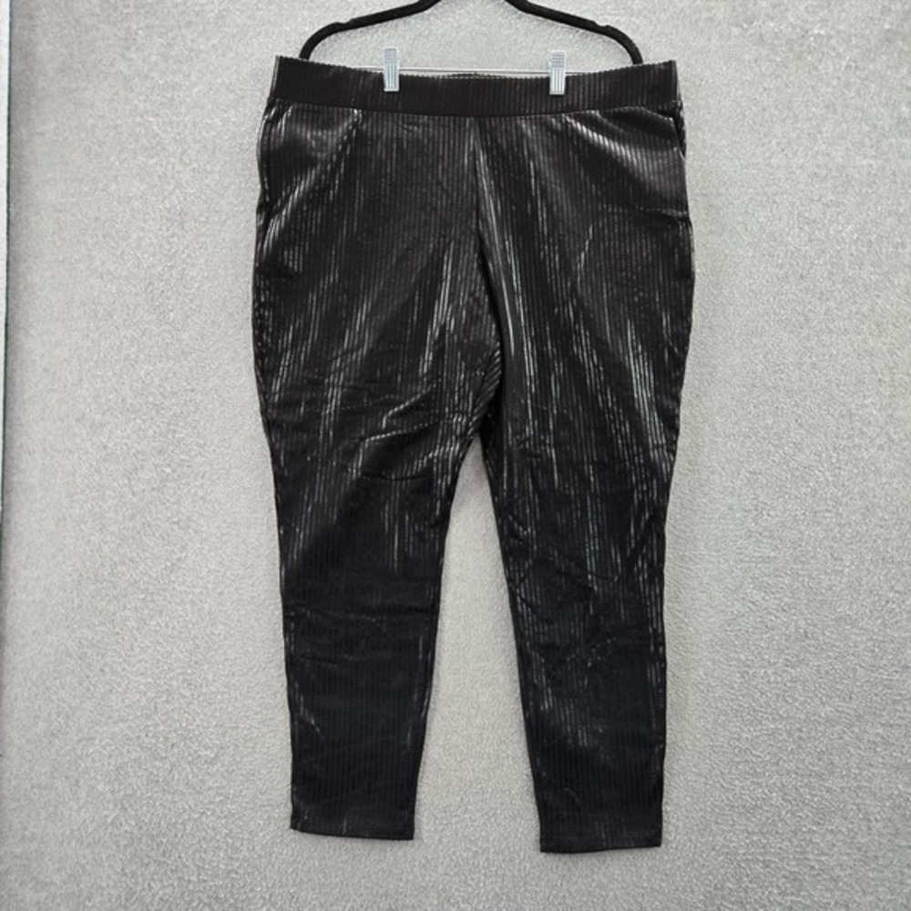 Torrid Women Legging 3 Black Striped‎ 26" Inseam Pull On